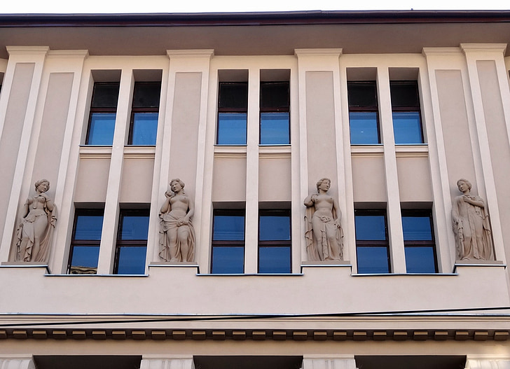 bydgoszcz, poland, facade, windows, art nouveau, exterior, historic