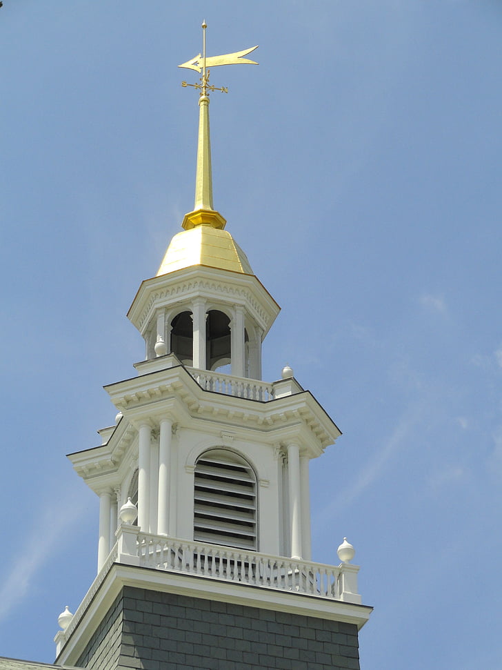 Billerica, Biblioteca pública de, Massachusetts, Estados Unidos, histórico, edificio, Torre