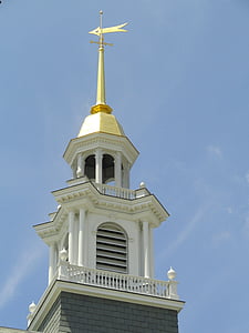 Billerica, offentligt bibliotek, Massachusetts, USA, historiska, byggnad, tornet