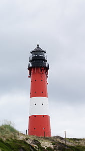 Deniz feneri, Kuzey Denizi, Sylt, ada sonu, Hörnum