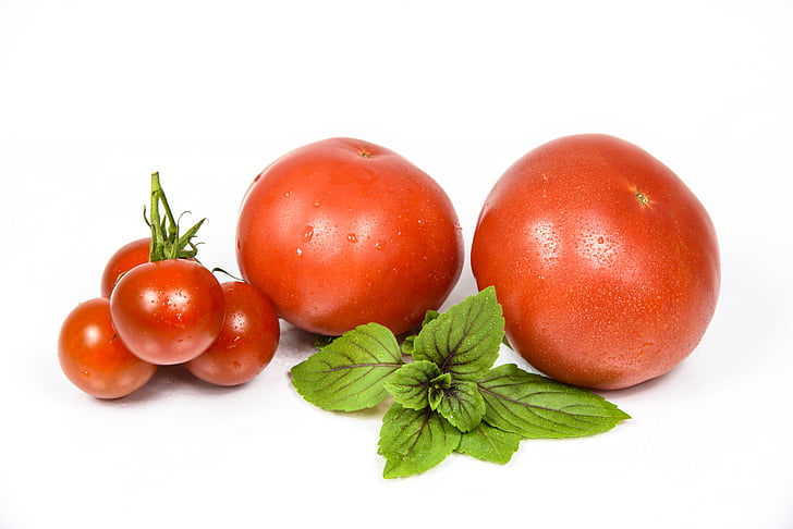 food, fresh, fruits, leaves, plant, tomatoes, vegetables