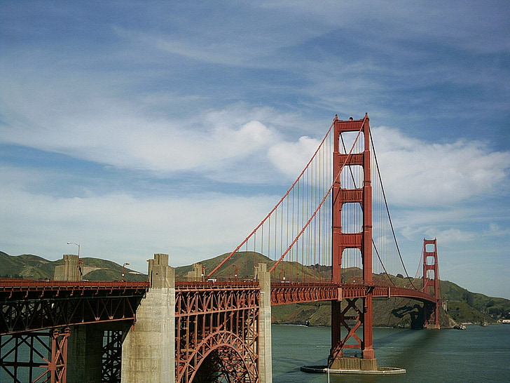 Golden gate brug, San francisco, hangbrug, Bay, attractie, brug