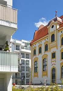 Kempten, Varňa, Architektúra, Tower house, sklo, zrkadlenie, Cloud