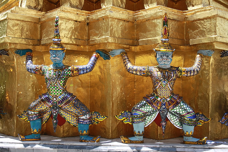 Thaiföld, Bangkok, a Grand palace, Ázsia, Palace, Nevezetességek, mozaik