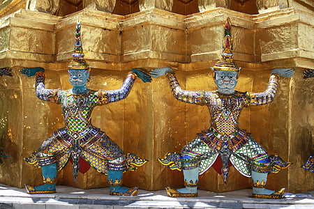 Thailand, Bangkok, Grand palace, Asia, Palace, platser av intresse, mosaik