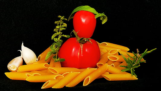 pasta pomodoro, tomaat, Noodle schotel, wildgroei, mannetjes, Figuur, noedels