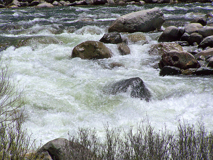 eau qui jaillit, rivière, flux de données, paysage, naturel, ruisseau, beauté