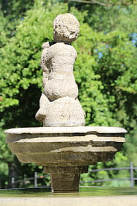 fontene, stein figur, brønner, statuen, prosjekt parzival fontene bygging