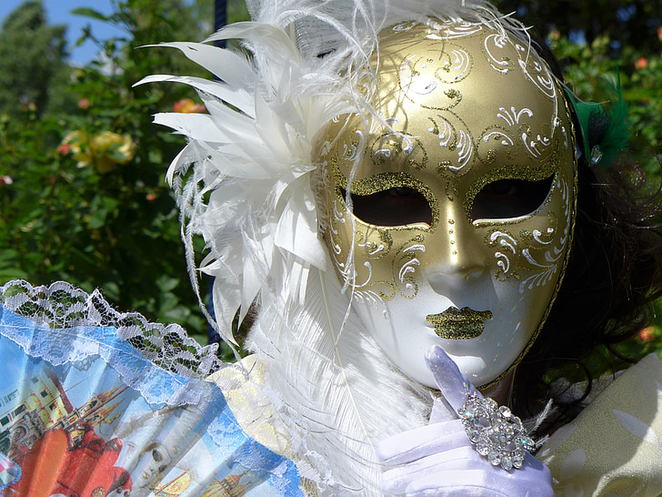 maska z Benátek, Karneval v Benátkách, Benátky, masky