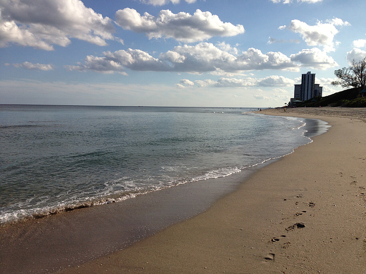 Boca raton, Florida, plaj, Deniz, kum, kıyı şeridi