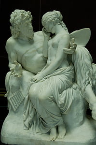 statue de, ange, blanc, sculpture, Pierre, marbre, vieux