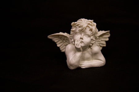kunst, keramiske, figur, Angel