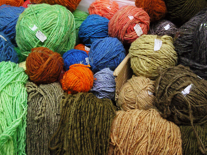 lã, cores, textura, Chiloé, Chile