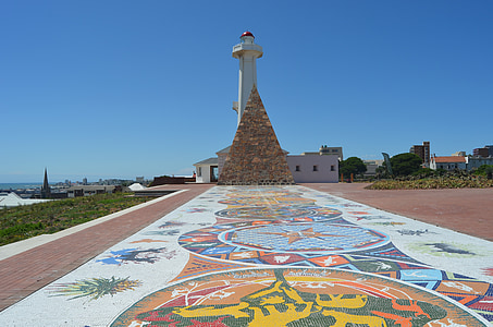 Sydafrika, Östra Kapprovinsen, Port elizabeth, väg 67, neslon mandela, hamnstad, konstverk