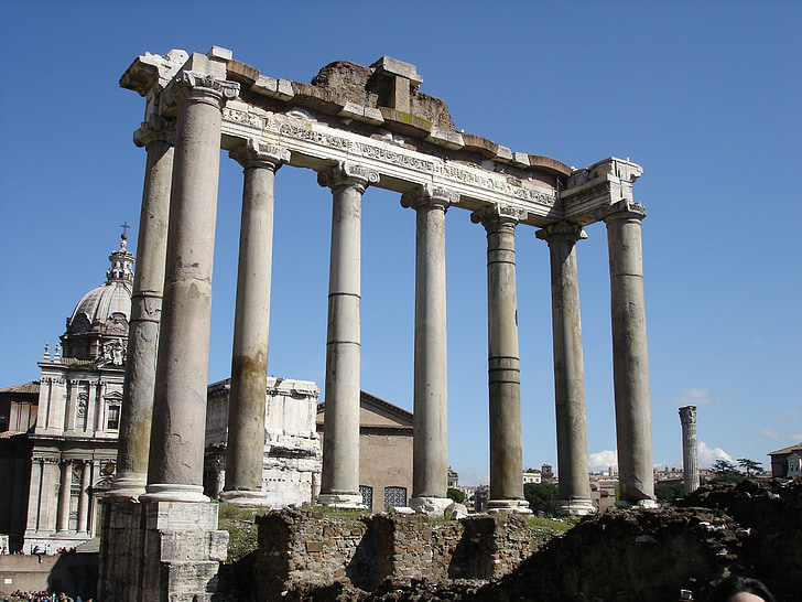 Roma, forumas, Italija, pastatas, kolonų