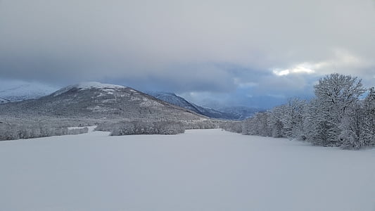 musim dingin, musim dingin, pemandangan fotografi, Skandinavia, Nordik, Norwegia, dalam dingin