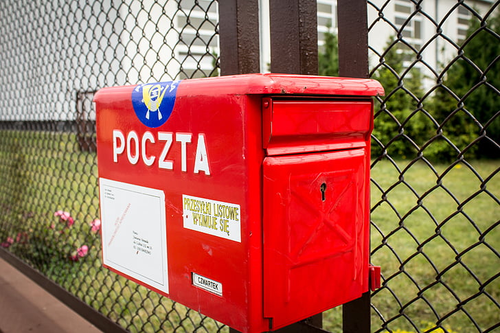 อีเมล, กล่องจดหมาย, โปแลนด์สำนักงานไปรษณีย์, ตัวอักษร