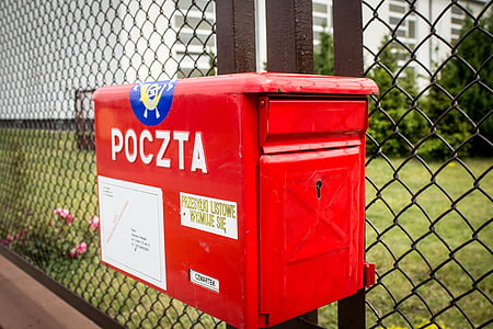 Messagerie, boîte aux lettres, Bureau de poste polonais, Lettre