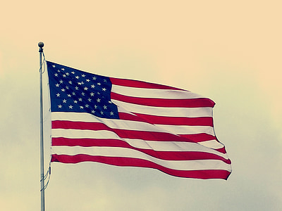 Americká vlajka, vlajka USA, vlajka, symbol, USA, národné, červená
