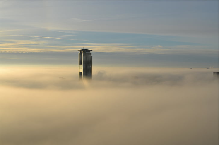 Фото, вежа, хмари, денний час, Будівля, висотних, хмарочос