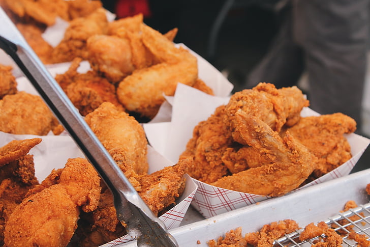fried chicken, chicken, fast food, meal, fried, food, restaurant