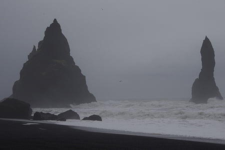 siyah beach, İzlanda, doğa