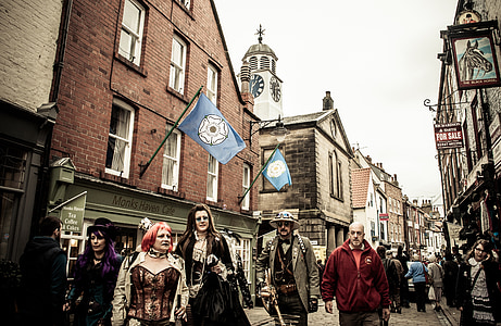 Festival, Whitby goth helgen, Gothic, personer, wgw