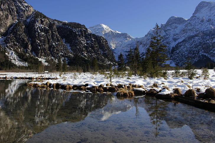 montañas, Lago, paisaje, Estado de ánimo, naturaleza, espejado, Alpine