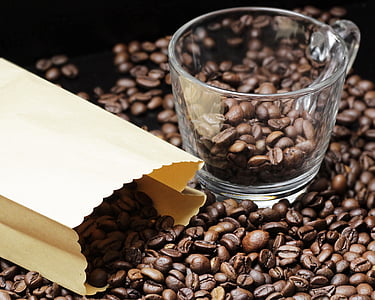 咖啡豆, 咖啡杯, 杯, 咖啡, 快乐, 豆子, 咖啡因