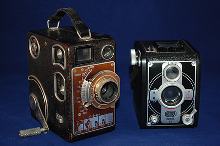 fotokamera, gamle kamera, kamera gamle, kamera, gamle, retro, Foto