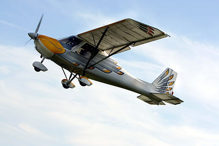 เครื่องบินใบพัด, เครื่องบิน, สองชั้น, ใบพัด, บิน, oldtimer, เครื่องบิน sport