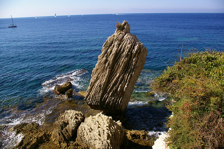 corsican, rock, sea, landscape, nature, pierre, water