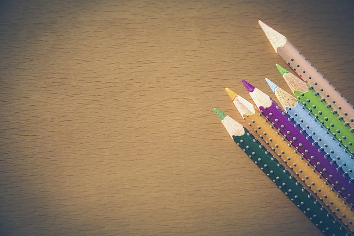 colored pencils, pen, pencil, colour pencils, crayons, color, different colored crayons