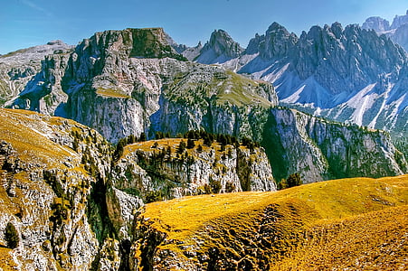 Dolomity, hory, Itálie, Jižní Tyrolsko, alpské, pěší turistika, Seznam světového dědictví UNESCO