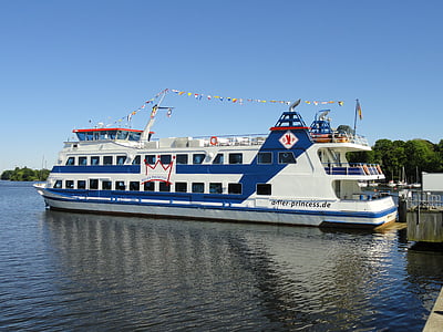 Адлер принцесса, Рендсбург, Германия, корабль, судно, Транспорт, воды