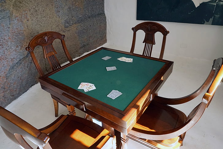 game table, card game, playing cards, gambling, table