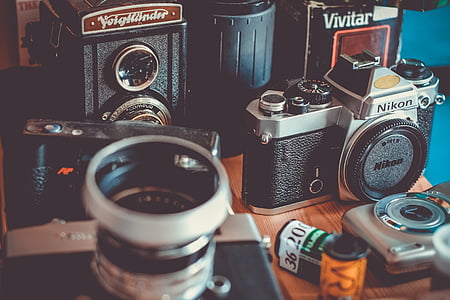 Foto, fotografering, bild, kameran, Vintage, gamla, retro