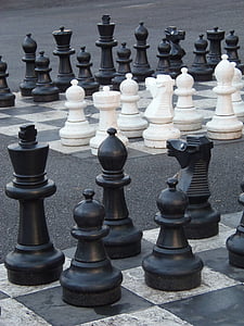 шах, парк, играта, ourdoors, улица