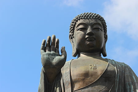 Tian tan buddha, bronz, Hong kong, socha, sochařství, známé místo, Historie
