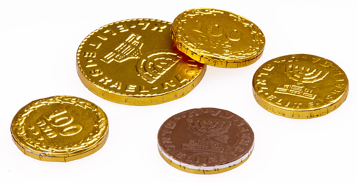 Schokoladen-Münzen, Münzen, Gold, Candy, Süß, Kakao, Essen
