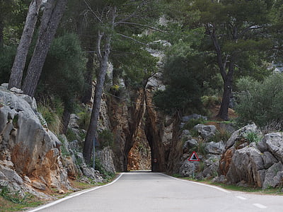 carretera, avance, paso, Serpentine road, MA-2141, Mallorca, asfalto