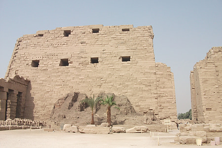 Karnak, Templo de, Egipto, desierto, edificio, piedra, antiguo