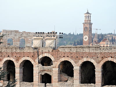 Arena, Verona, İtalya, Piazza sutyen, anıt, Turizm, Ark