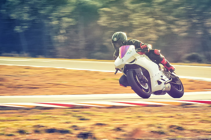moto, velocidade, Ducati, poderosos, moto, corrida esportes, concorrência