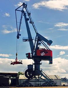 Crane, industrin, hamnen crane, lastkran, industriområde, industriella crane