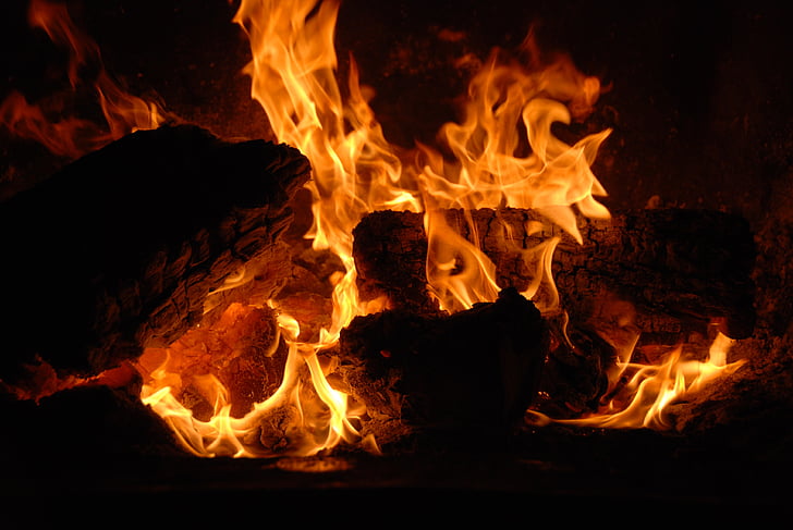 brand, hete, warme, vurige, warmte - temperatuur, vlam, branden