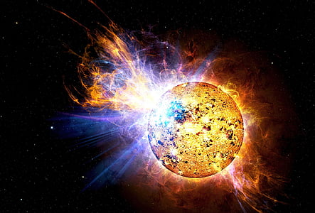 llamarada solar, llamarada, explosión, EV lacertae, NASA, sol, de la fuerza