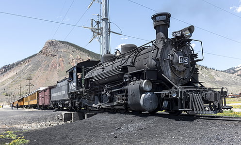 loco, locomotora, locomotora de vapor, tren, ferrocarril de, históricamente, viajes