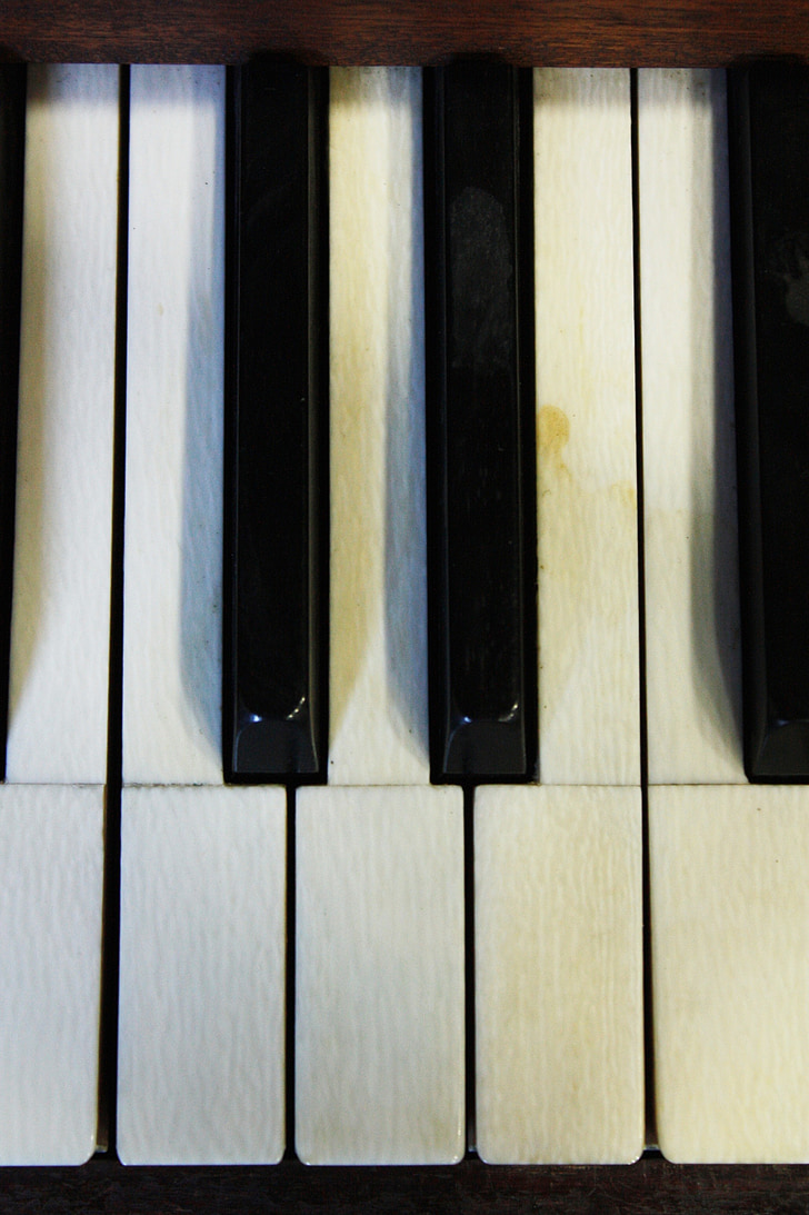 Piano, koskettimien, soittaa pianoa, ääni, valkoinen, musta, Piano näppäimistö