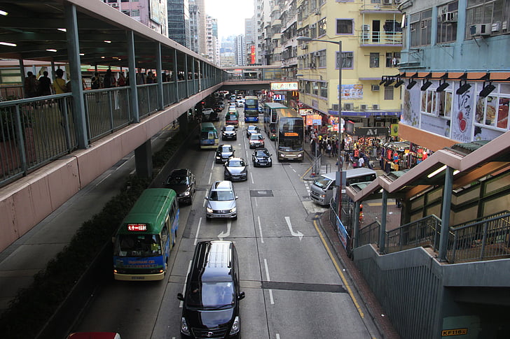 street, traffic, narrow, crowded